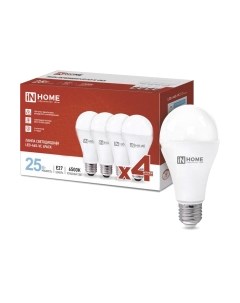 Лампа INhome LED-A65-VC 25Вт 230В Е27 6500К 2380Лм / 4690612052533 Inhome