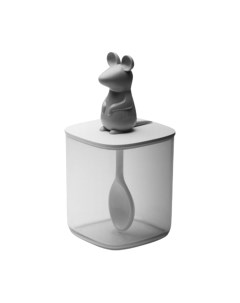 Емкость для хранения Qualy Lucky Mouse Seasoning / QL10365-CL-GY