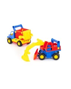 Набор игрушечной техники Полесье КонсТрак с экскаватором / 0452