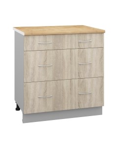 Шкаф-стол кухонный Кортекс-мебель Корнелия Лира НШ80р3ш