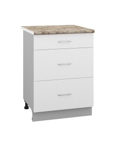 Шкаф-стол кухонный Кортекс-мебель Корнелия Лира НШ60р3ш