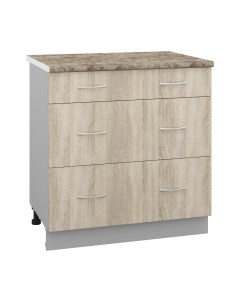 Шкаф-стол кухонный Кортекс-мебель Корнелия Лира НШ80р3ш