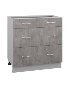 Шкаф-стол кухонный Кортекс-мебель Корнелия Лира НШ80р3ш без столешницы