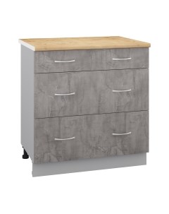 Шкаф-стол кухонный Кортекс-мебель Корнелия Лира НШ80р3ш