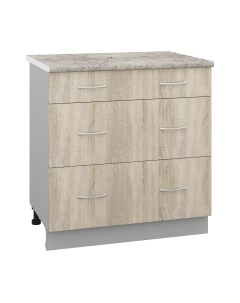 Шкаф-стол кухонный Кортекс-мебель Корнелия Лира НШ80р3ш