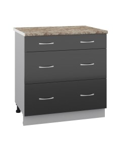 Шкаф-стол кухонный Кортекс-мебель Корнелия Лира НШ80р3ш