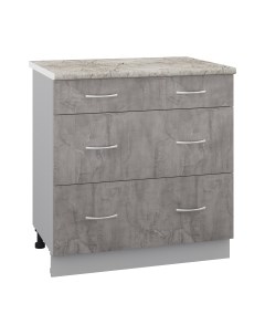 Шкаф-стол кухонный Кортекс-мебель Корнелия Лира НШ80р3ш