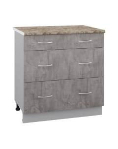 Шкаф-стол кухонный Кортекс-мебель Корнелия Лира НШ80р3ш