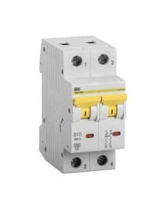 Выключатель автоматический IEK ВА47-60M 2Р 10А 6кА B / MVA31-2-010-B Iek