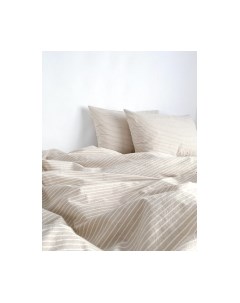 Комплект постельного белья Царство сновидений Вареный хлопок Бежевая Полоса 2.0 / 150-0131