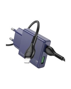 Зарядное устройство сетевое Hoco N45 + кабель Type-C to Lightning