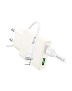 Зарядное устройство сетевое N45 + кабель Type-C to Lightning Hoco