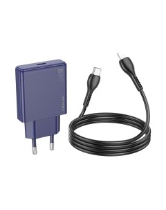 Зарядное устройство сетевое Hoco N44 + кабель Type-C to Lightning