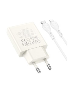 Зарядное устройство сетевое Hoco N44 + кабель Type-C to Lightning