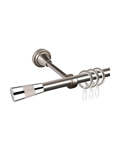 Карниз для штор АС ФОРОС Grace D16Г составной + наконечники Конус хром Ас форос