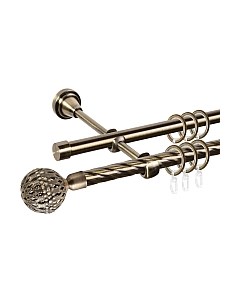 Карниз для штор АС ФОРОС Grace D16K/16Г + наконечники Гуидо Ас форос