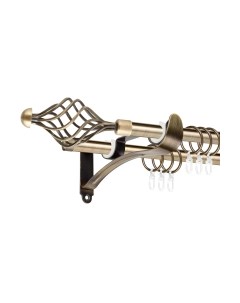 Карниз для штор АС ФОРОС Prime D16Г/16Г + наконечники Ажур Ас форос