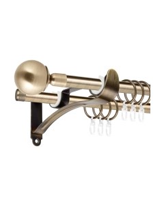 Карниз для штор АС ФОРОС Prime D16Г/16Г + наконечники Шар простой Ас форос