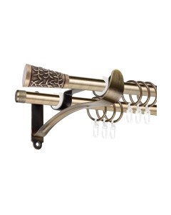 Карниз для штор Prime D16Г/16Г + наконечники Севилья Ас форос