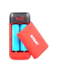 Зарядное устройство для аккумуляторов XTAR PB2S-Red с USB кабелем Xtar