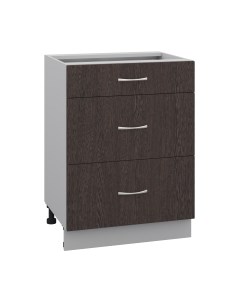 Шкаф-стол кухонный Кортекс-мебель Корнелия Лира НШ60р3ш без столешницы