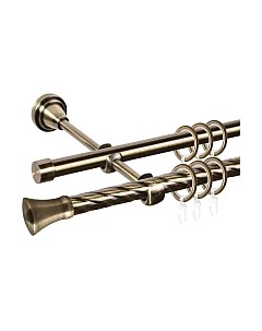 Карниз для штор АС ФОРОС Grace D16K/16Г + наконечники Монако Ас форос