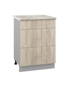 Шкаф-стол кухонный Кортекс-мебель Корнелия Лира НШ60р3ш