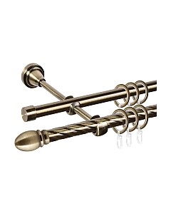 Карниз для штор АС ФОРОС Grace D16K/16Г + наконечники Белуно Ас форос