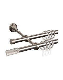 Карниз для штор АС ФОРОС Grace D16Г/16Г составной + наконечники Цилиндр Ас форос