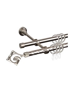 Карниз для штор АС ФОРОС Grace D16K/16Г составной + наконечники Лабиринт Ас форос