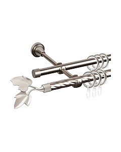 Карниз для штор АС ФОРОС Grace D16K/16Г составной + наконечники Лист ветка Ас форос