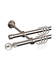 Карниз для штор АС ФОРОС Grace D16Г/16Г + заглушка Шар малый Ас форос