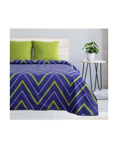 Комплект постельного белья Этель Зелено-синие зигзаги / 2565820