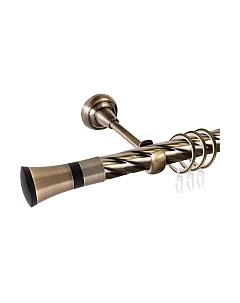 Карниз для штор АС ФОРОС Grace D25К + наконечники Люксор черный Ас форос