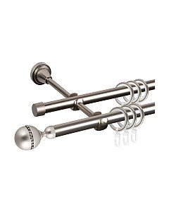 Карниз для штор АС ФОРОС Grace D16Г/16Г составной + наконечники Кортеза Ас форос