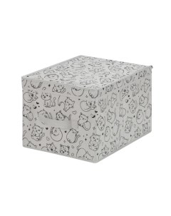 Коробка для хранения Котик черный на сером / 490335 El casa