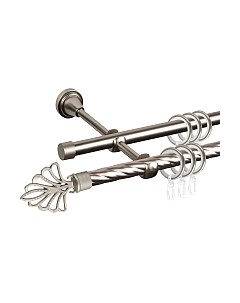 Карниз для штор АС ФОРОС Grace D16K/16Г составной + наконечники Веер Ас форос