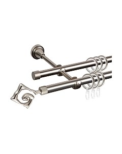 Карниз для штор АС ФОРОС Grace D16Г/16Г составной + наконечники Лабиринт Ас форос