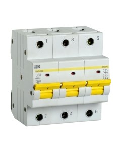 Выключатель автоматический IEK ВА47-150 3Р 63А 15кА D / MVA50-3-063-D Iek