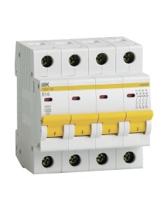 Выключатель автоматический IEK ВА47-29 4P B 16А 4.5кА / MVA20-4-016-B Iek