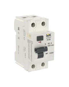 Дифференциальный автомат IEK R10N 2P 40А 300мА тип AC / AR-R10N-2-040C300 Iek