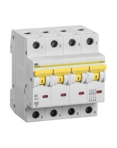 Выключатель автоматический IEK ВА47-60M 4Р 6А 6кА B / MVA31-4-006-B Iek
