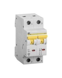 Выключатель автоматический IEK ВА47-60M 2Р 5А 6кА С / MVA31-2-005-C Iek