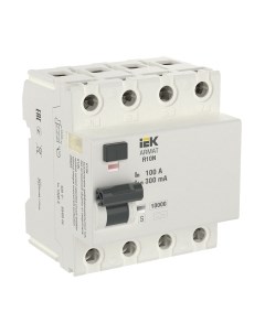 Дифференциальный автомат IEK R10N 4P 100А 300мА тип AC / AR-R10N-4-100C300 Iek