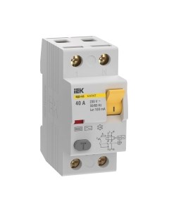 Устройство защитного отключения IEK Karat ВД3-63 2P 40А 100мА 6кА тип AC / MDV20-2-040-100 Iek