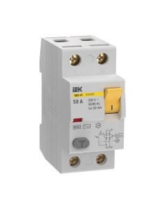 Устройство защитного отключения IEK Karat ВД3-63 2P 50А 30мА 6кА тип AC / MDV20-2-050-030 Iek