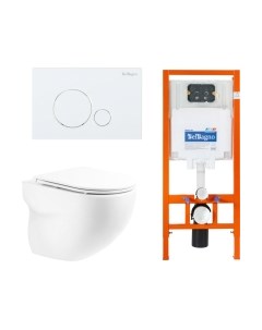 Унитаз подвесной с инсталляцией BelBagno BB066CHR/BB870SC/BB002-80/BB014-SR-BIANCO Belbagno