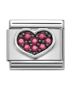 Звено для браслета NominatioN Сердце с красными цирконами 330323/06 Nomination
