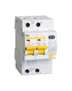 Дифференциальный автомат IEK АД12 2Р B16 30мА / MAD10-2-016-B-030 Iek