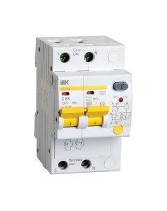 Дифференциальный автомат IEK АД12М 2Р С63 30мА / MAD12-2-063-C-030 Iek